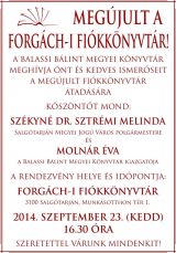 Könyvtárátadás